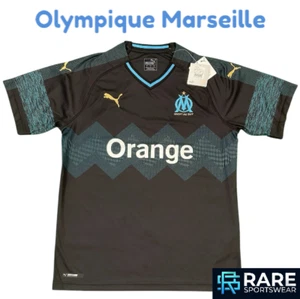 AUTHENTIC OLYMPIQUE MARSEILLE 2018 AWAY FOOTBALL SHIRT LARGE ADULT PUMA (BNWT) - Picture 1 of 6