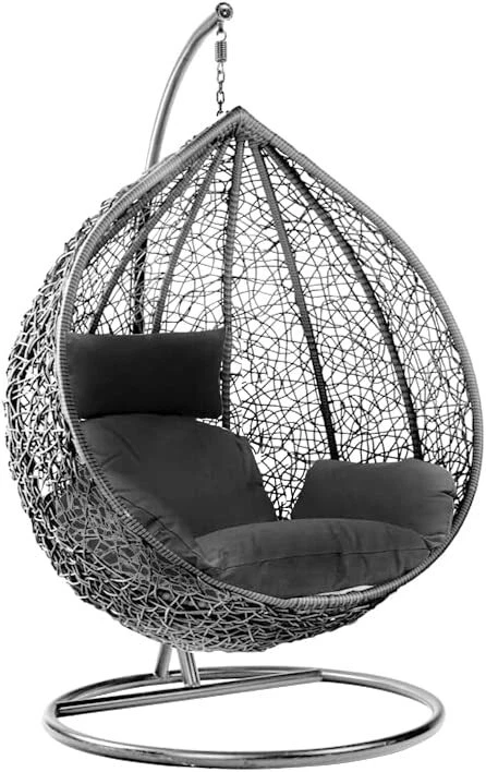 Wicker Hanging Egg Chair Rattan Outdoor Patio Garden Swing Chairs With Cushion