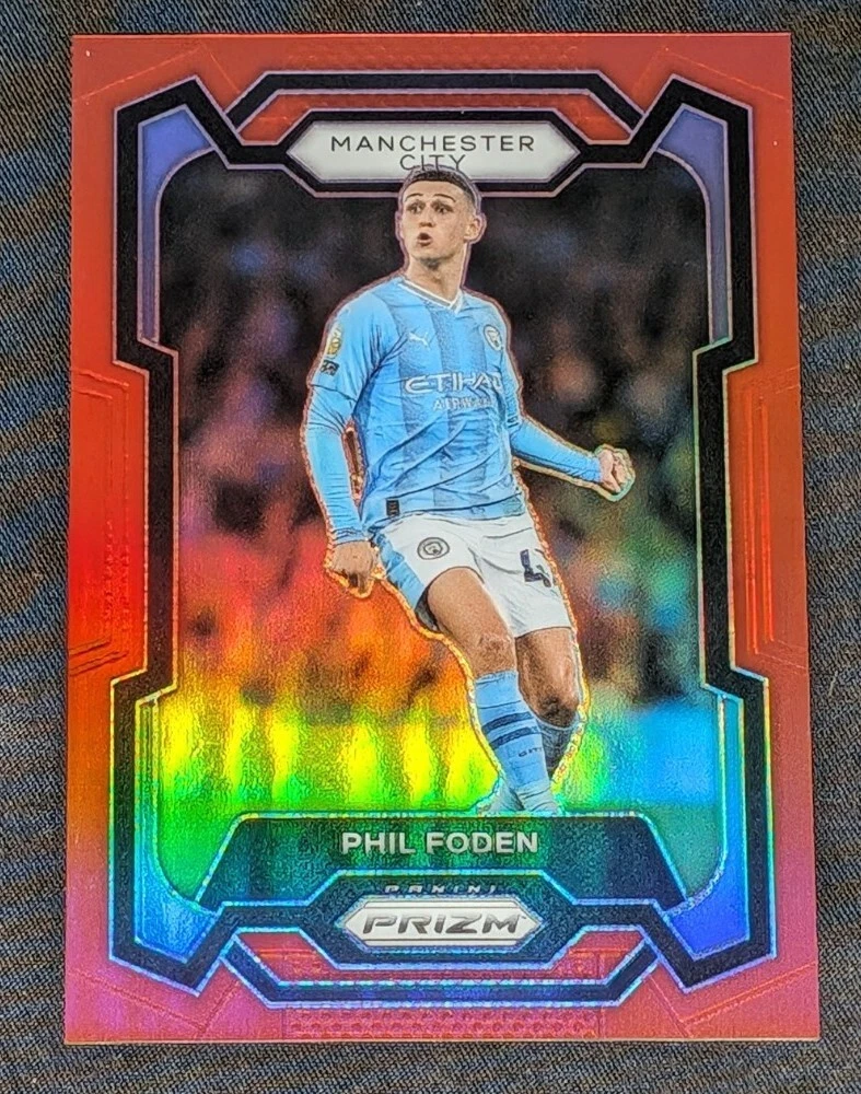 2023-24 Prizm Premier League Phil Foden Red Prizm #070/199 Manchester City