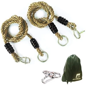 Tree Swing Ropes Hammock Chair Straps Hanging Kit With 2 Carabiners For Replacem - Picture 1 of 7