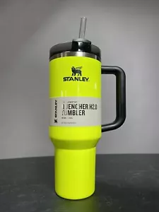 NEON YELLOW Stanley 40 oz Quencher H2.0 Tumbler NEW SHIPS FREE TODAY! - Picture 1 of 7