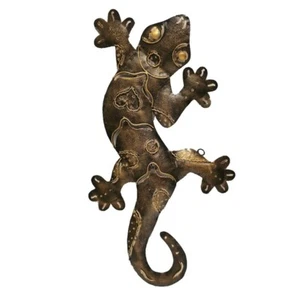 BALI GEKKO BRAUN 50 cm Metall Wanddekoration für Innen & Außen Handarbeit - Bild 1 von 3