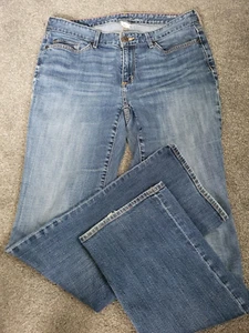 Women's Eddie Bauer Curvy Bootcut Medium Wash Stretch Blue Jeans Size 10 - Picture 1 of 4