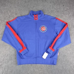 Chicago Cubs Jacket Mens Medium Majestic Therma Base Sweater MLB Authentic NWT - Picture 1 of 18