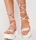 Womens Flatform Summer Ankle Strap Sandals Chunky Block Platform Fashion Shoes