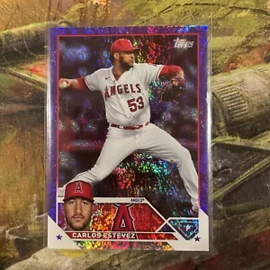 Carlos Estevez 2023 TOPPS UPDATE SERIES PURPLE FOILBOARD /799 LOS ANGELES ANGELS - Picture 1 of 2