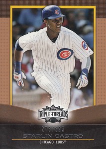 2011 Topps Triple Threads Sepia Cubs Baseball Card #85 Starlin Castro/625
