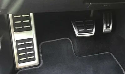 AT Pedalset Pedalkappen Fußstütze Edelstahl für Audi Q2 Q3 2020 2021 Automatik - Bild 1 von 2