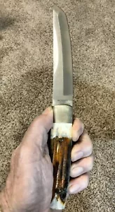 TANTO VINTAGE 80's TAYLOR CUTLERY 11-3/8" FULL TANG STAG HILT 440 SS NIB RARE - Picture 1 of 20