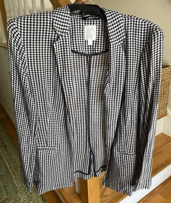 Blazer Lauren Conrad Azul Marino Guinga Claro Talla L Foto 1 de 4