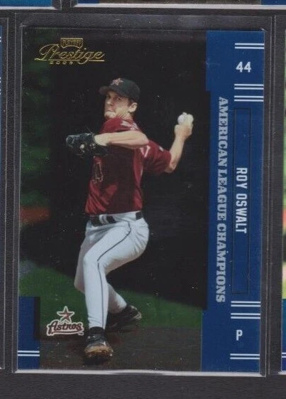 2005 PLAYOFF PRESTIGE AMERICAN LEAGUE CHAMPIONS PARALLEL #144 ROY OSWALT SP 1/12 - Image 1 of 1