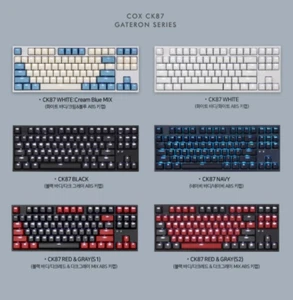 COX CK87 Gateron LED Gaming Mechanical Keyboard Yellow Switch KOREAN / English - Picture 1 of 12