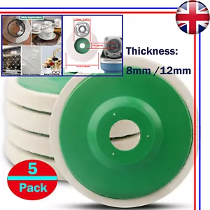 4.5" 115mm Wool Felt Disc Polishing Buffing Wheel Pad for Angle Grinder W:8/12mm - Picture 1 of 15