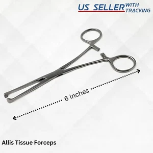 ALLIS TISSUE FORCEPS 4X5T VETERINARY 6" SURGICAL - Picture 1 of 4