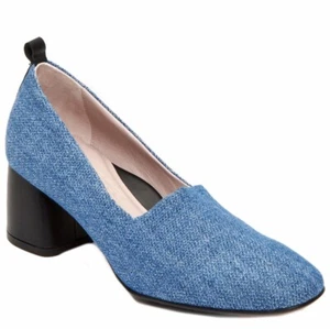 $395 NWT Taryn Rose Size 10/40 Womens CIANA Denim Blue Pumps Shoes - Picture 1 of 12