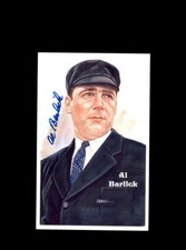 Al Barlick Hand Signed Perez Steele Hall Of Fame Postcard  Autograph