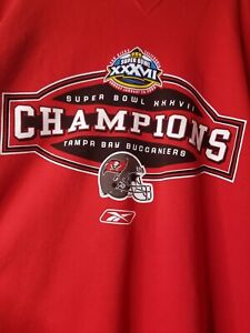 Retro Super Bowl XXXVII Tampa Bay Buccaneers 2003 Sweatshirt Reebok Large Red