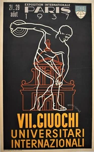 Original Paris 1937 International University Exposition Poster - Imagen 1 de 1