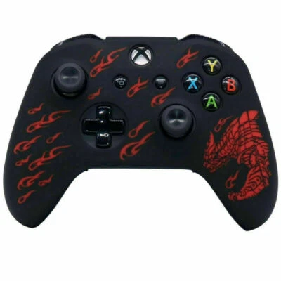 For XBOX ONE S Anti-slip Silica Game Controller Case Laser Engraving Cover Skin - Image 1 of 4