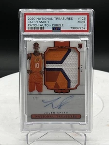2020 National Treasures Jalen Smith RC Patch Auto Purple 7/8!! PSA 9 Pop 2! - Picture 1 of 2