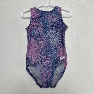 GK Elite Gymnastics Leotard Daisy Floral Purple Pink Size CS - Picture 1 of 10
