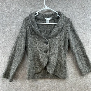 Cabi Women's Sweater Jacket Size Medium Gray Long Sleeve Button - Picture 1 of 10