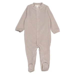 Marie Chantal Baby Grey Velour Angel Wing 1-Piece Sleepsuit - Picture 1 of 3