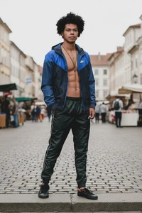 Nike Vintage Rare Windrunner Jacket Windbreaker Nylon Glanz Blue Small - Picture 1 of 8