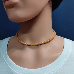 Gargantilla de cuentas para hombre pequeño hueso estilo surfista regalo antiguo para él hombres niños - Imagen 1 de 11