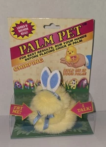 Vtg Dan Dee PALM PET Chirping Chick Blue Bunny Ears Easter Toy Works - Picture 1 of 4
