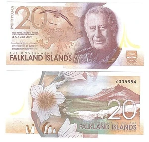 Falkland Islands _ 20 Pounds 2025 UNC P. W22 Polymer Serie Z, replacement - Picture 1 of 1
