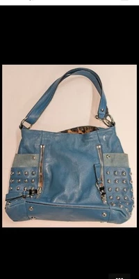 Bolso de mano de cuero B. Makowsky azul en cuero - 46016126, Foto 1 de 4