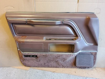 1980-1989 Lincoln Towncar Town Car Driver Left Front Door Panel OEM BROWN S&D - Image 1 of 4