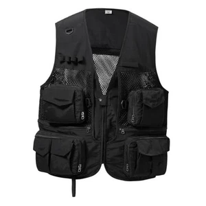 Men's Women's Utility Fishing Cargo Vest Outdoor Safari Photography Work Vest - Picture 1 of 7