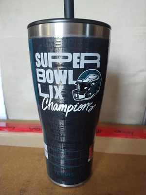 Vaso Tervis de acero inoxidable Philadelphia Eagles Super Bowl LIX Champs 30 oz con paja Foto 1 de 4