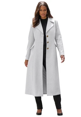 Abrigo largo de mezcla de lana a medida para mujer Roaman talla grande Foto 1 de 4