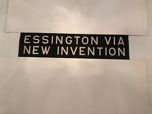 Wolverhampton Linen Bus Blind 1970’s 33”- Essington Via New Invention - Picture 1 of 7
