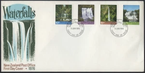 Neuseeland 1976 "Landschaften" Wasserfälle, MiNr 687-690 FDC - Bild 1 von 1