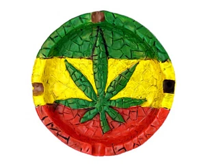 Rasta Olla Hoja Cenicero Quemador Incienso Accesorios de Humo Stoner Decoración del Hogar - Imagen 1 de 7