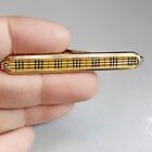 Auth BURBERRYS  Tie Bar Clip Gold Tone With Sign