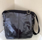 Fossil Black laptop Bag/Messenger Distressed Leather Bag With A Big Wallet