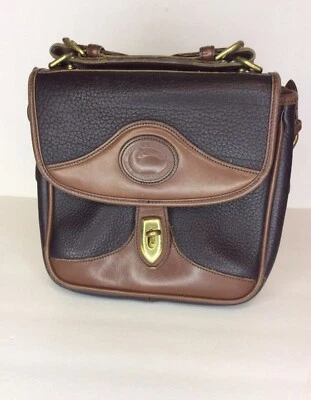 Bolso Mensajero De Colección Dooney & Bourke Surrey Carrier Cuero Azul Marino Foto 1 de 4