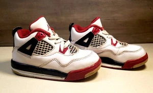2012 Air Jordan 4 IV Retro 8C (TD) White Varsity Red Black 308500-110 - Bild 1 von 9