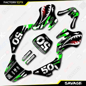 Gray & Green Savage Camo Racing Graphics kit Fits 00-06 Suzuki JR50 JR 50 Decal - Picture 1 of 5