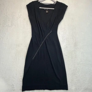 Marc by Marc Jacobs Fiona Asymmetric Black Dress Zipper Detail XS - Picture 1 of 8