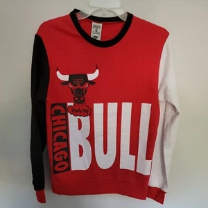Hardwood Classics Chicago Bulls "Windy City" Red crew Neck Sweatshirt Size Small - Picture 1 of 8