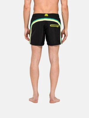 Baús curtos de natação masculinos SUNDEK 14” listras traseiras arco-íris - Preto - XXL novo com etiquetas - Imagem 1 de 4