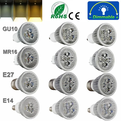 1-10X Dimmable GU10 MR16 E27 E14 9W 12W 15W LED Spotlight Bulbs 220V White Lamps - Image 1 of 4