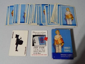 SELTEN 1930er SHIRLEY TEMPLE DRUMMER BOY Bridge Deck Spielkarten 54 Karten in Box - Bild 1 von 15