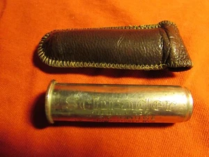 Antikes Schrader Reifenluftmessgerät & Ledertasche, Auto Reifenluftdruckmessgerät - Bild 1 von 9